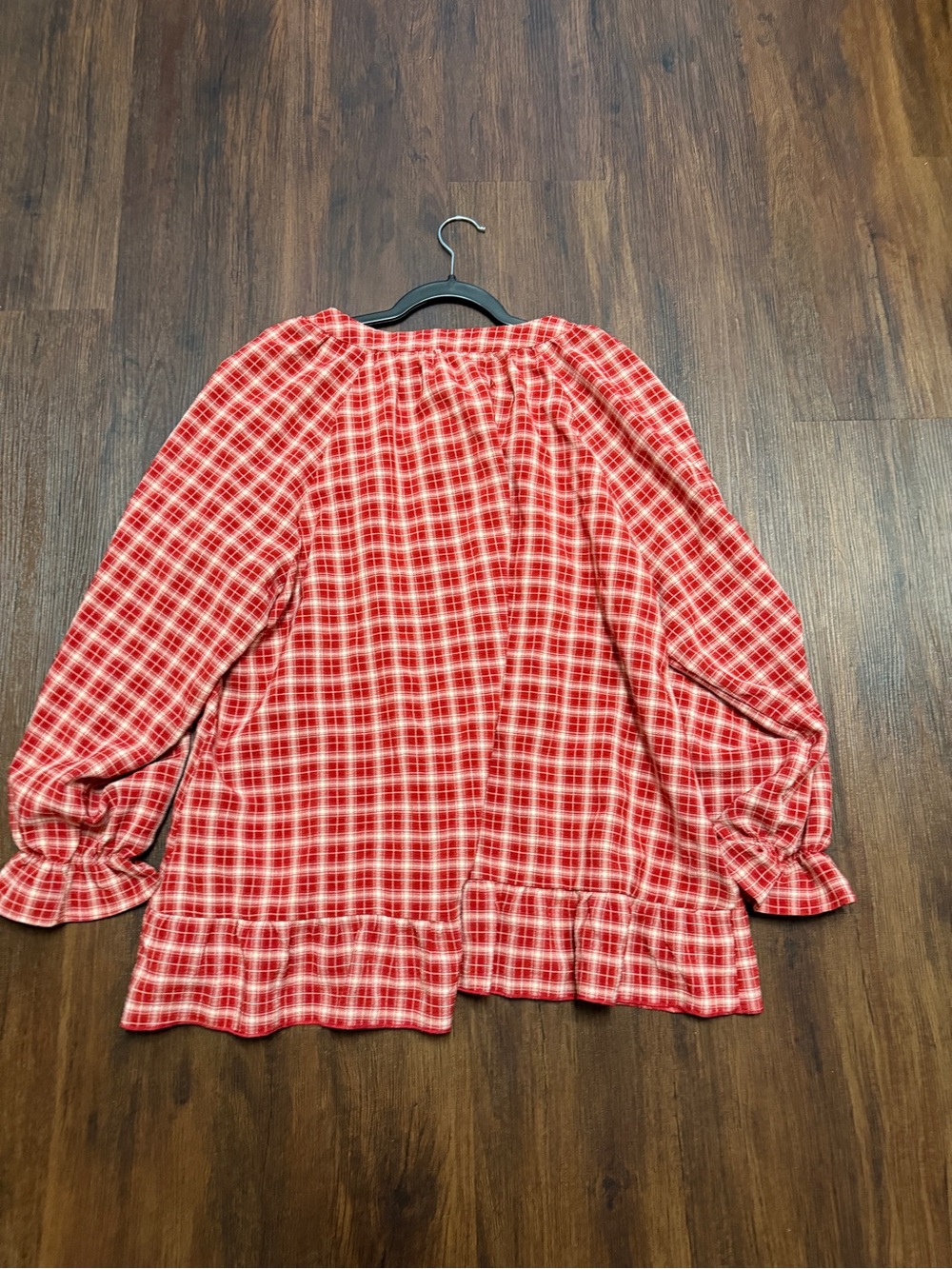 Bloomchic Gingham Print Ruffle Hem Co-Ord Pajama Set - Picture 6 of 9
